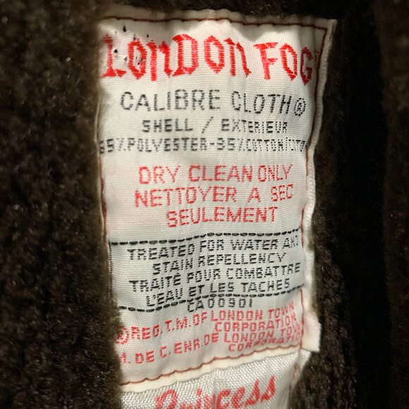 VINTAGE LONDON FOG SHERPA LINED HOODED TRENCH COATS SIZE M - Picture 10 of 10